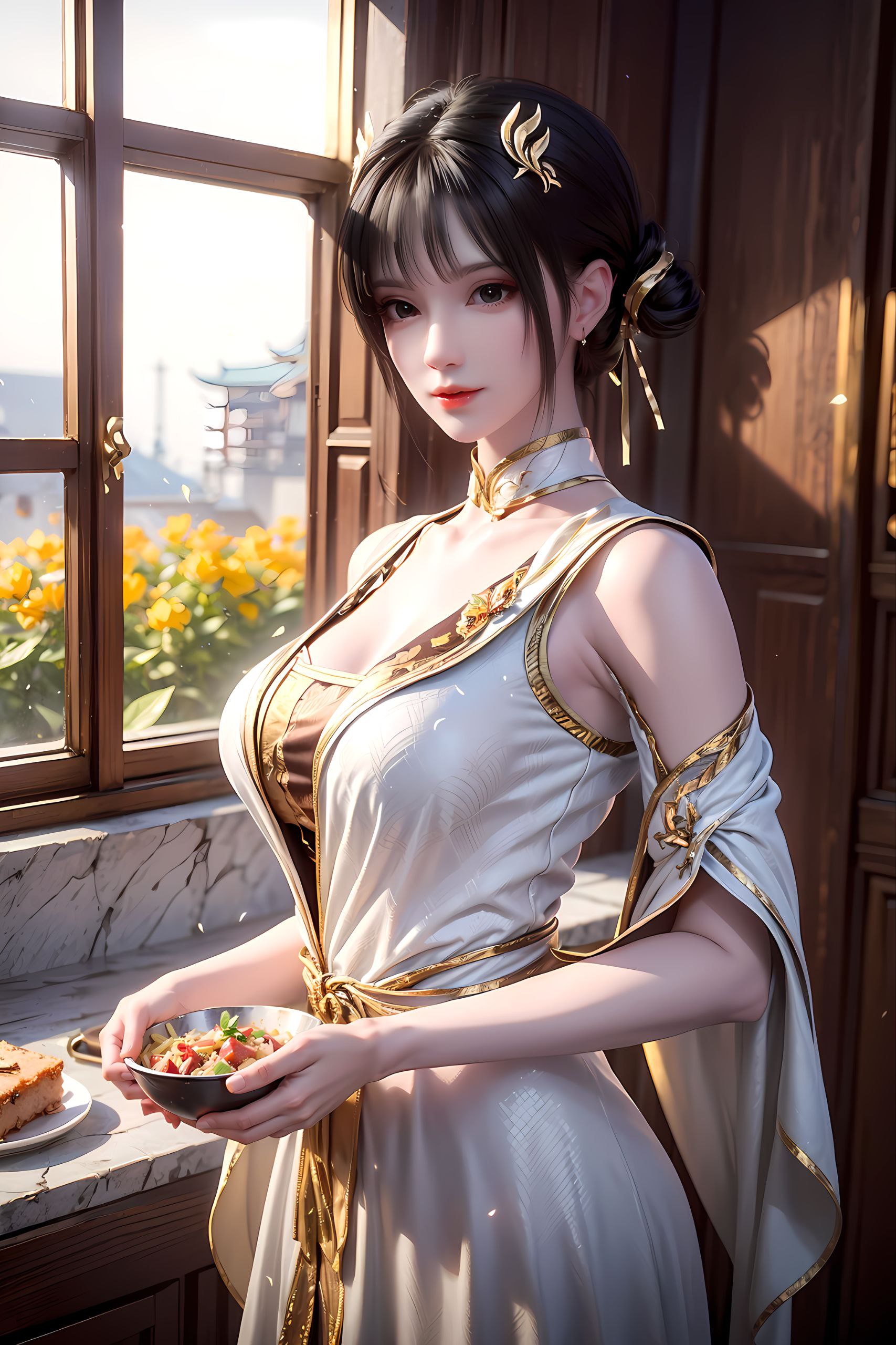 呈亮绿色